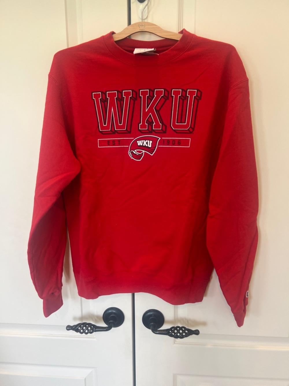 Champion Red WKU Crewneck Sweatshirt